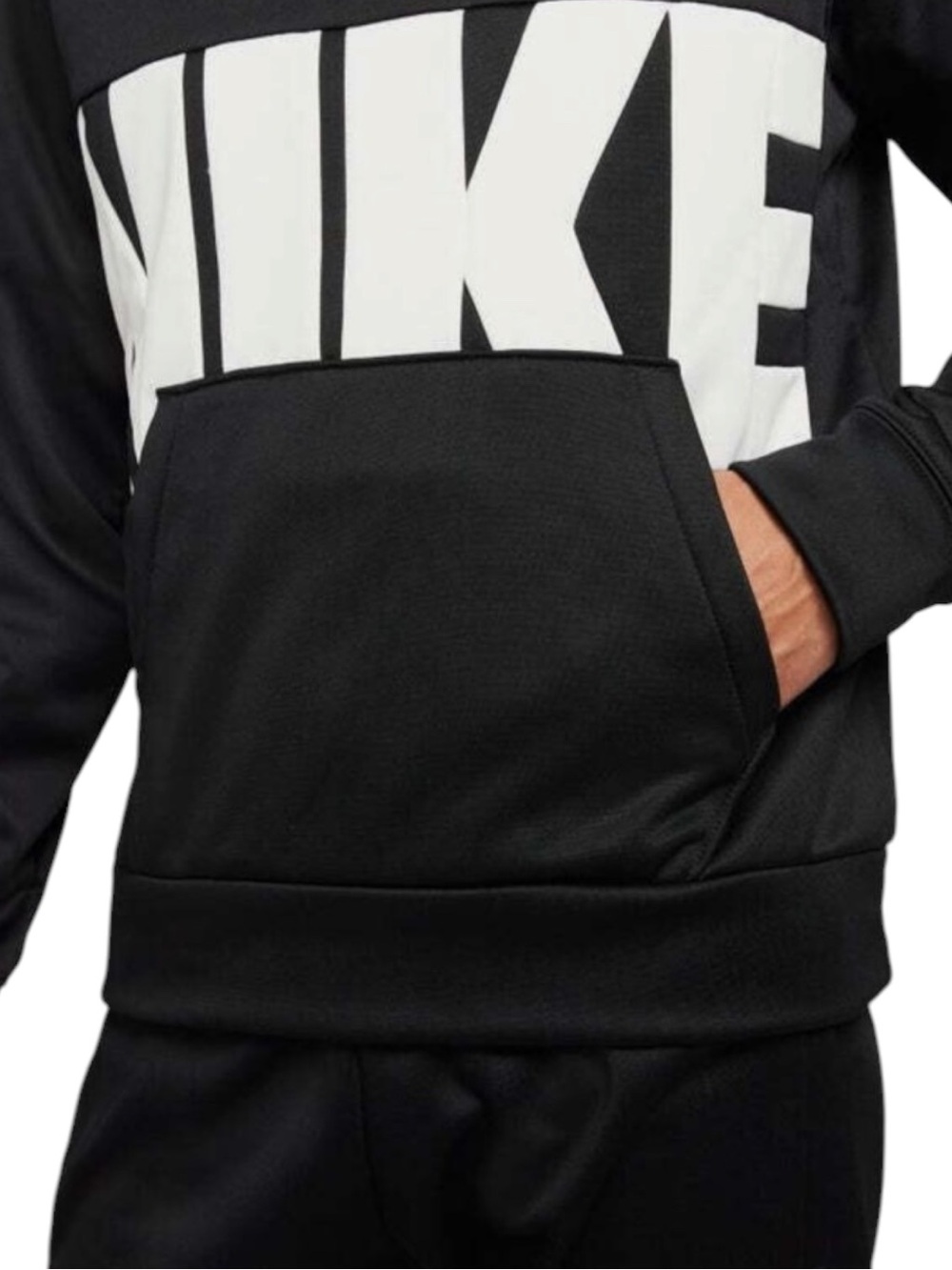 NIKE Men’s Therma Fit Starting 5 Hoodie in Black with Bold White Logo Size Large - Picture 12 of 12